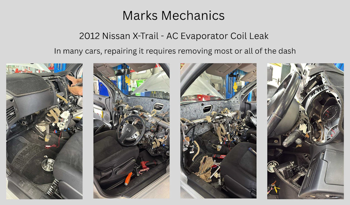 Thumbnail for 2012 Nissan X-Trail with clear signs of an evaporator leak